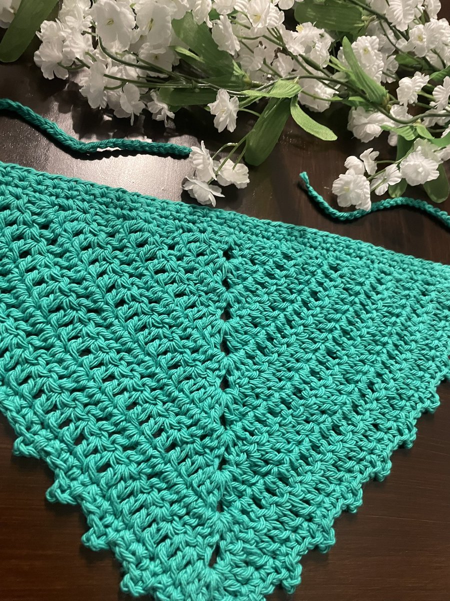 daisydaggerco's tweet photo. Green crochet bandana 🤍 https://t.co/CqI6ZfbUmR