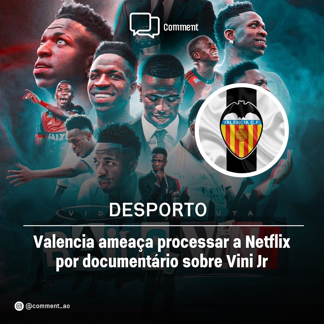 comment_ao's tweet photo. O Valencia quer processar a Netflix por “mentiras” no doc de Vini Jr.

O clube alega que os gritos dos adeptos eram “tonto” e não “mono”, como mostrado no episódio de racismo em 2023. Já acionaram advogados!

#ViniciusJr #Netflix #Valencia #RacismoNoFutebol #RealMadrid #LaLiga https://t.co/wscbG2uV2c
