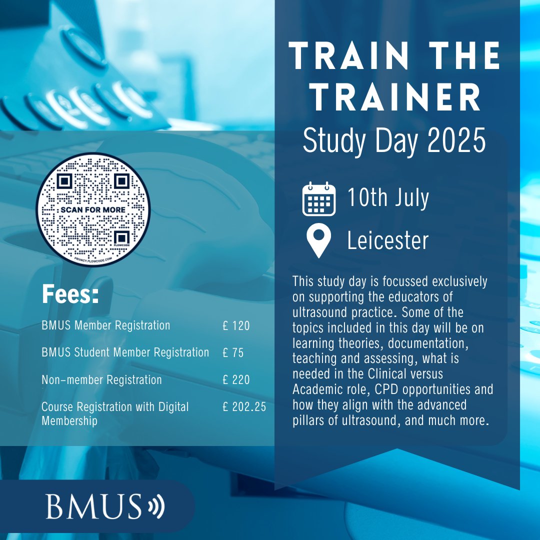 BMUS_Ultrasound's tweet image. Join us for our Train the Trainer Study Day aimed at practice educators; you can register here: ow.ly/UMw150VfrYF

#PracticeEducators #Ultrasound #BMUS #Training #Sonography #Radiography #MedicalImaging #UltrasoundEducation #UltrasoundEducators