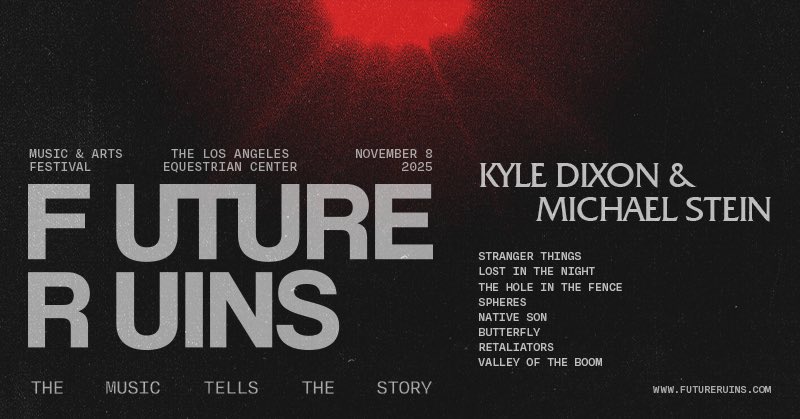 RuinsFestival's tweet photo. The music tells the story. Kyle Dixon & Michael Stein scored the story of…
#futureruins https://t.co/mLMXynepi9