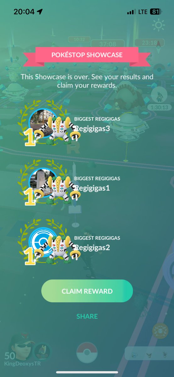 kingdeoxys_tl50's tweet image. My Pokestop Showcase Winners Regigigas🤖‼️🥇🥇🥇#PokemonGO #ポケモンGO #Regigigas #レジギガス