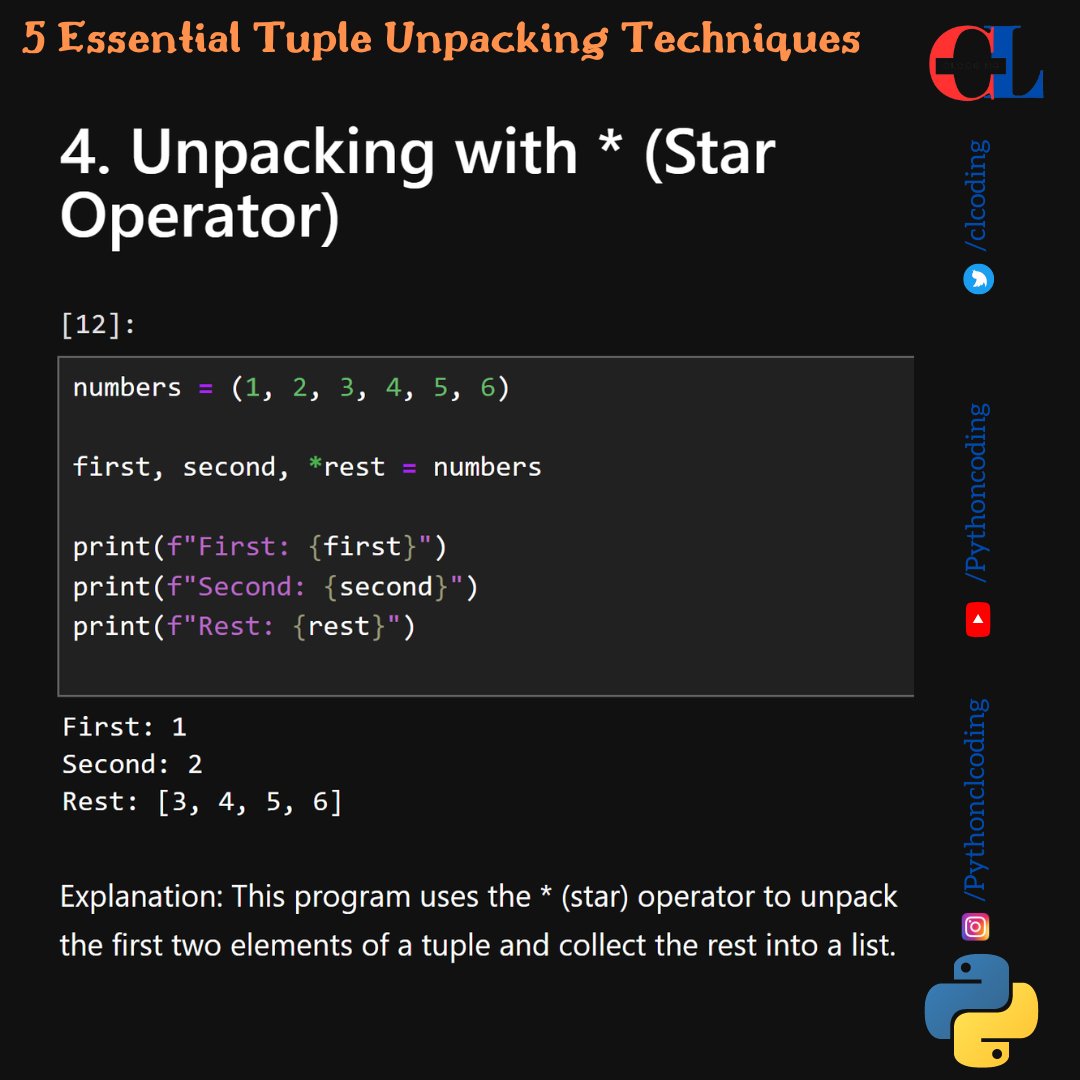 4 Essential Tuple Unpacking Techniques