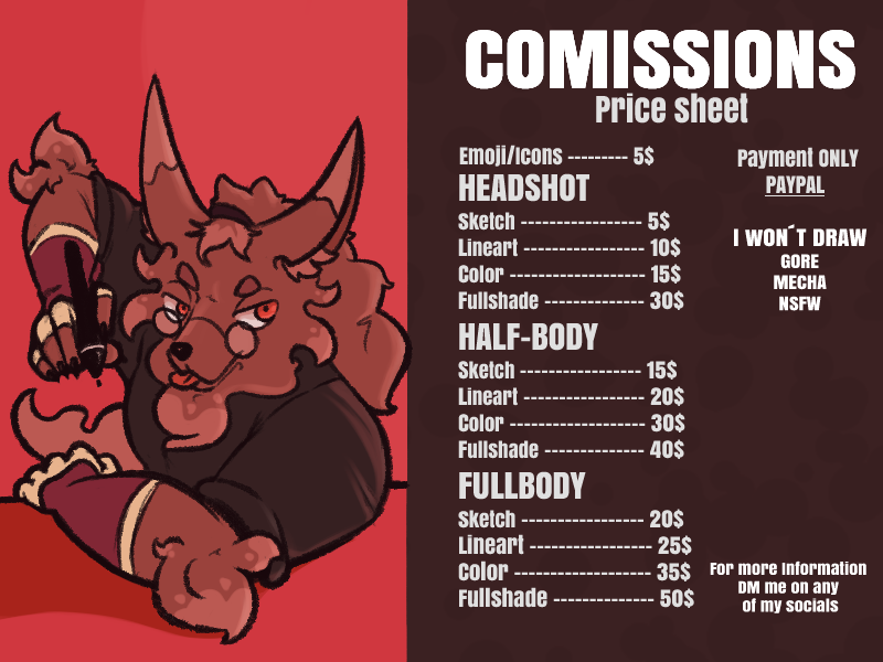 Sylas_Arts's tweet photo. C**MS OPEN

The time has come. If you are interested you can contact me in this media:

Email: sy.arts88@gmail.com
Twitter: @Sylas_Arts (Direct Message) https://t.co/EgAX76q0C1