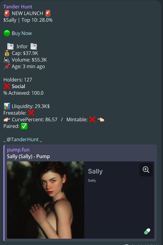 TanderhuntCall's tweet photo. #Signal X3.8 — $Sally
No solid info to justify a hold — I’m taking profits here! 💰
📈 Called at 37.9K → Now 143.3K
ATH after call: 154.3K$

CB8jfz6fH6tK8W8gXqx9LmwFamtqAEK8kGud47rbpump
TF: $OMNI $Time $Rawdog #Dopamine https://t.co/EpltucIH1H