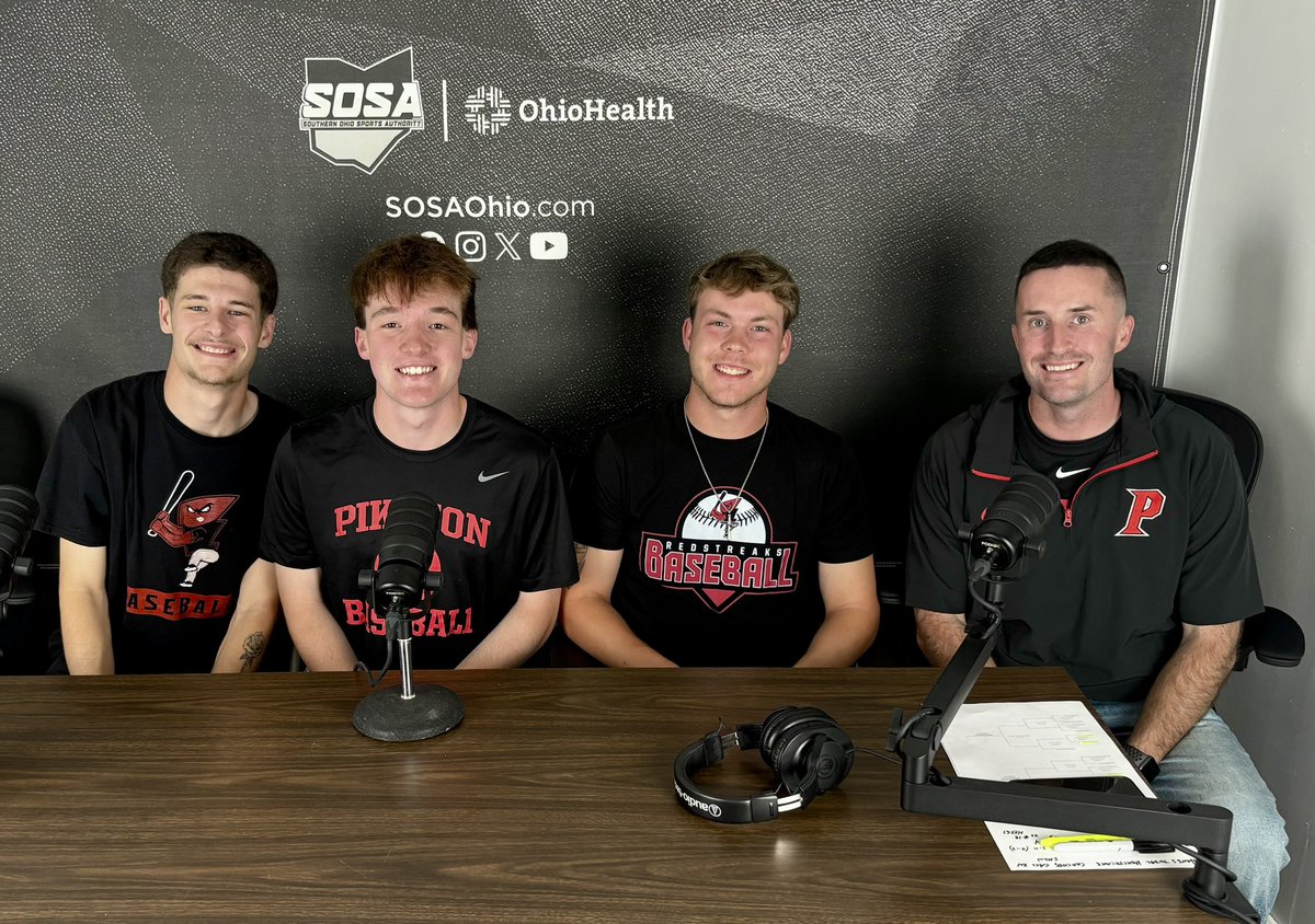 SOSA Coaches Show (@sosacoachesshow) on Twitter photo Sending a huge thank you out to <a href="/PiketonBaseball/">Piketon Redstreaks Baseball</a>’s Zack Hannah, Mason Roberts, Buddy Wilson and coach Jonathan Teeters for being our in-studio guests this past week.
To rewatch the show: youtube.com/live/isi3BgjNb… Sending a huge thank you out to <a href="/PiketonBaseball/">Piketon Redstreaks Baseball</a>’s Zack Hannah, Mason Roberts, Buddy Wilson and coach Jonathan Teeters for being our in-studio guests this past week.
To rewatch the show: youtube.com/live/isi3BgjNb…
