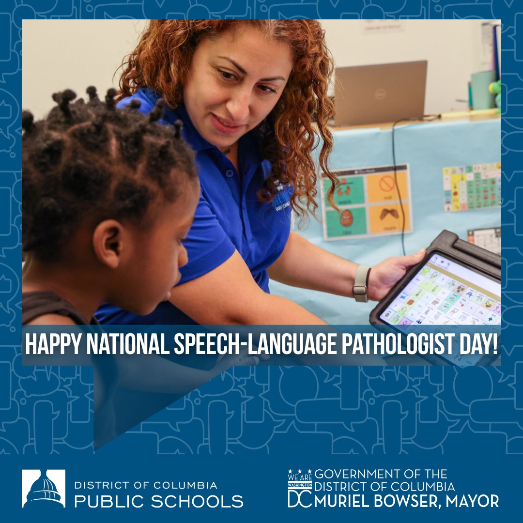 Chancellor Ferebee (@dcpschancellor) on Twitter photo So grateful for <a href="/dcpublicschools/">DC Public Schools</a>’ speech-language pathologists who empower students to find & use their voice 🗣️
Shout-out to Ms. Cantor at Thaddeus Stevens Early Learning Center who equips our youngest learners with the building blocks to communicate & thrive 💙🧱💙
#SLPDay So grateful for <a href="/dcpublicschools/">DC Public Schools</a>’ speech-language pathologists who empower students to find & use their voice 🗣️
Shout-out to Ms. Cantor at Thaddeus Stevens Early Learning Center who equips our youngest learners with the building blocks to communicate & thrive 💙🧱💙
#SLPDay