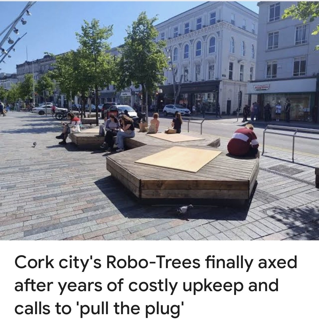 conorcoleary's tweet image. Not that long ago, I remember referencing these "trees" being symbolic of a wokeness and stupidity rampant at the time. The idiotic contraptions are gone, but the farmers' trees continue to perform, quietly, silently, without recognition or reward