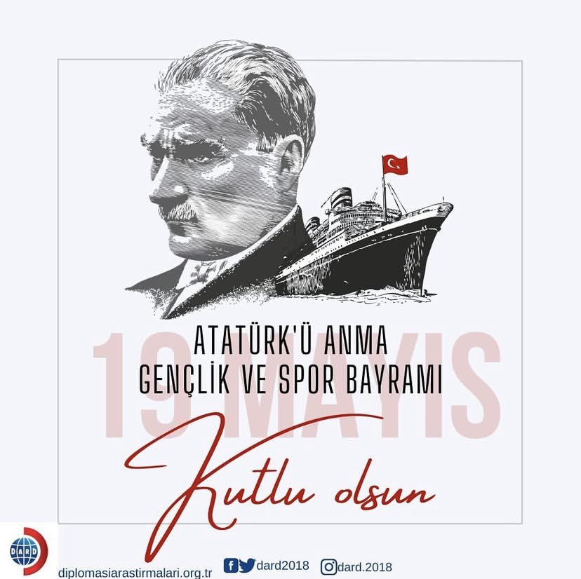 19 Mayıs Atatürk’ü Anma, Gençlik ve Spor Bayramı Kutlu Olsun! 🇹🇷