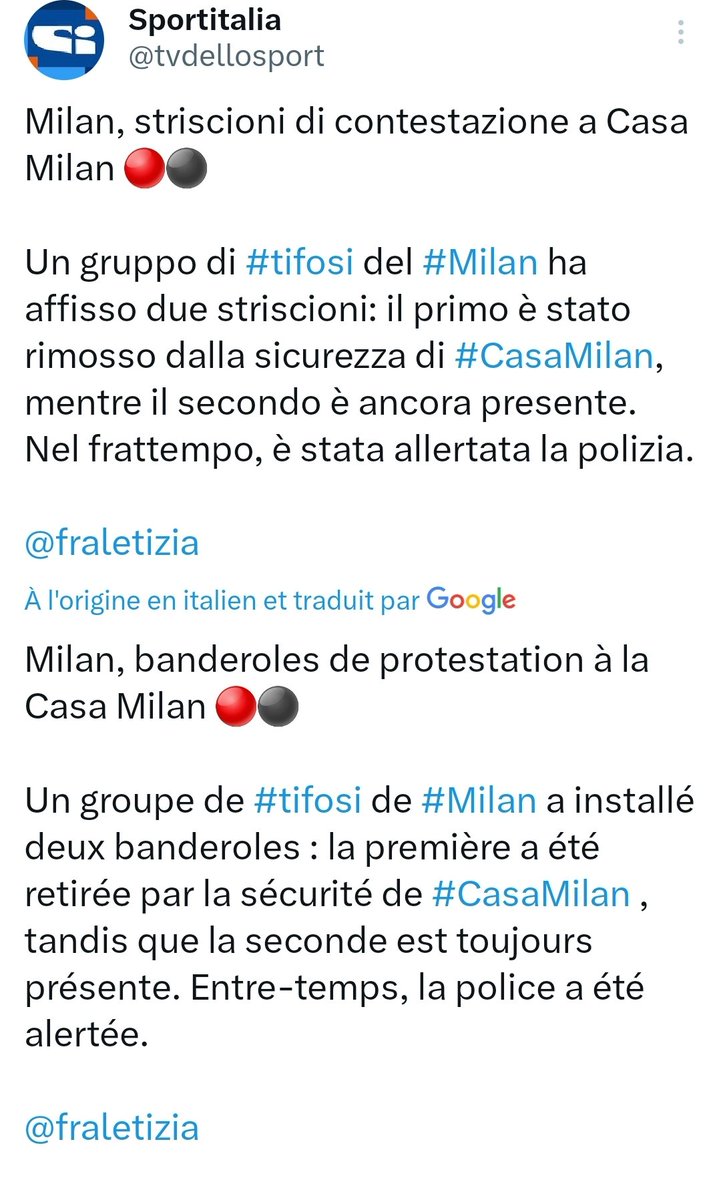 الرابطة الرسمية لأحباء الميلان بتونس tweet media