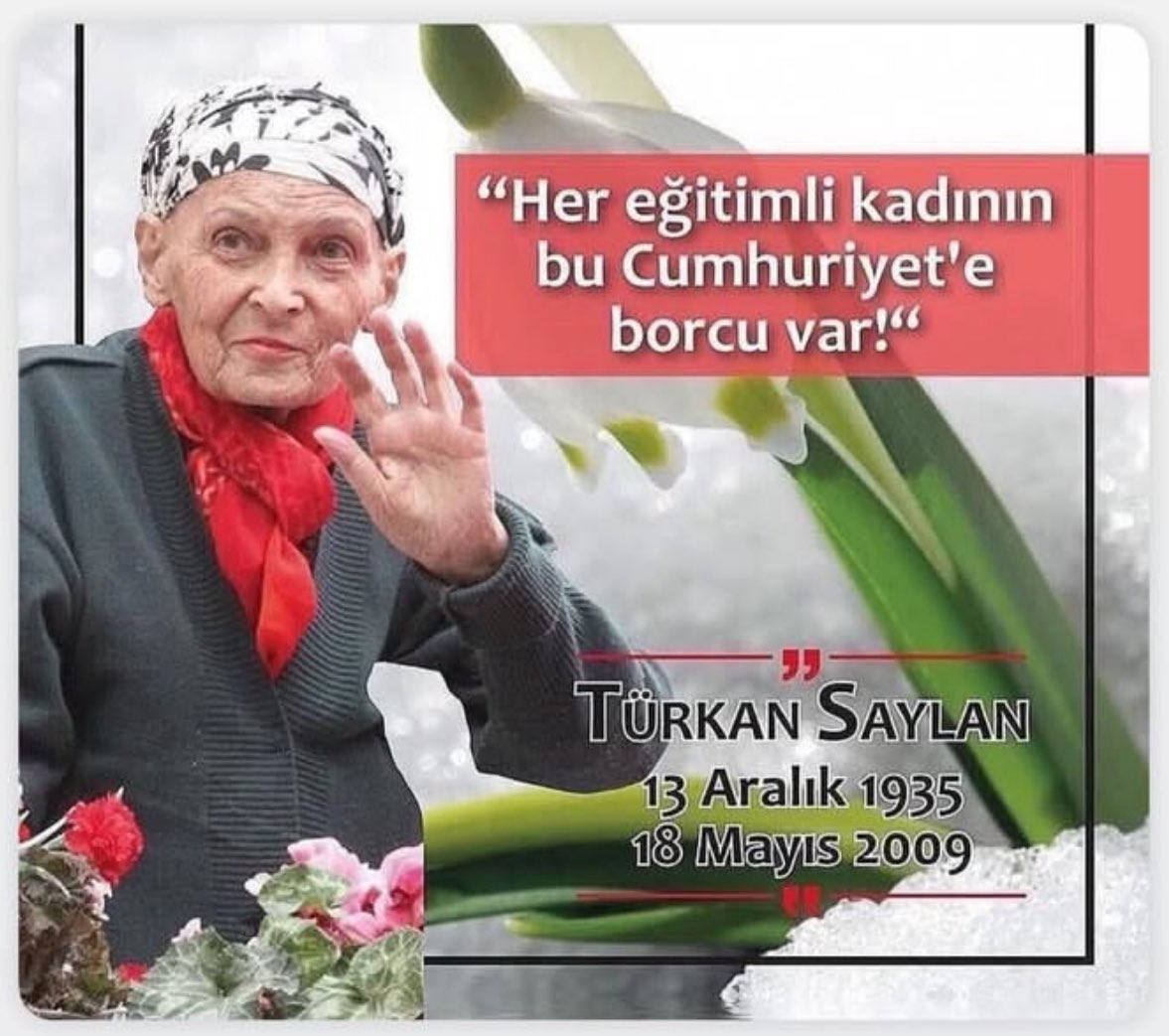<a href="/BayraktarOr/">Çiğdem Bayraktar Ör, Dr.</a> Saygı ve rahmetle anıyoruz ❤️🇹🇷