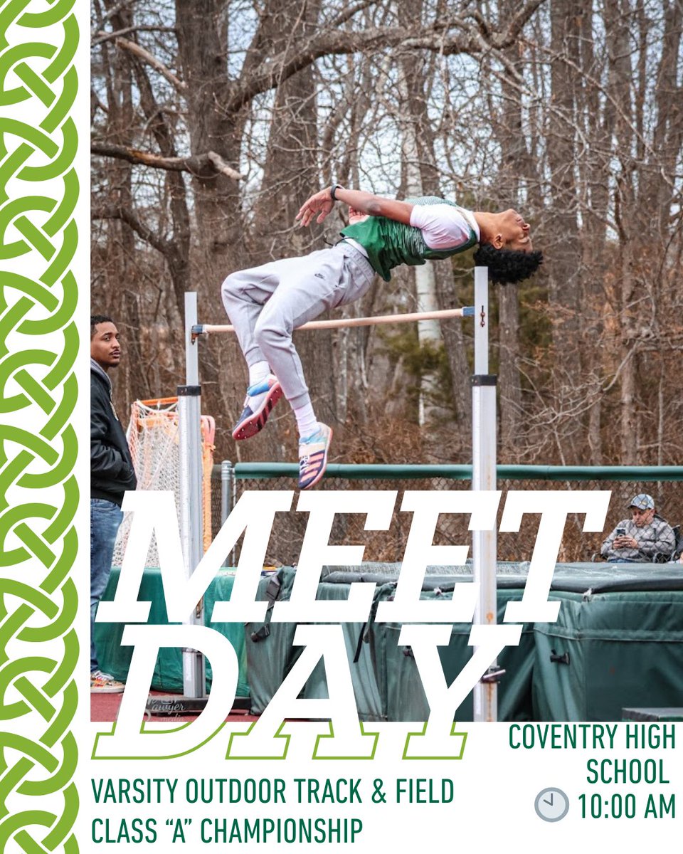 Championship Saturday—time to leave it all on the track! 🏁🔥
🏃‍♂️ Varsity Outdoor Track &amp; Field Class Championship
📍Coventry High School – 🕙 10:00 AM
 Let’s go get it, Hawks! 🦅💪
#GoHawks #BeGreatToday #BeGreatTogether4o