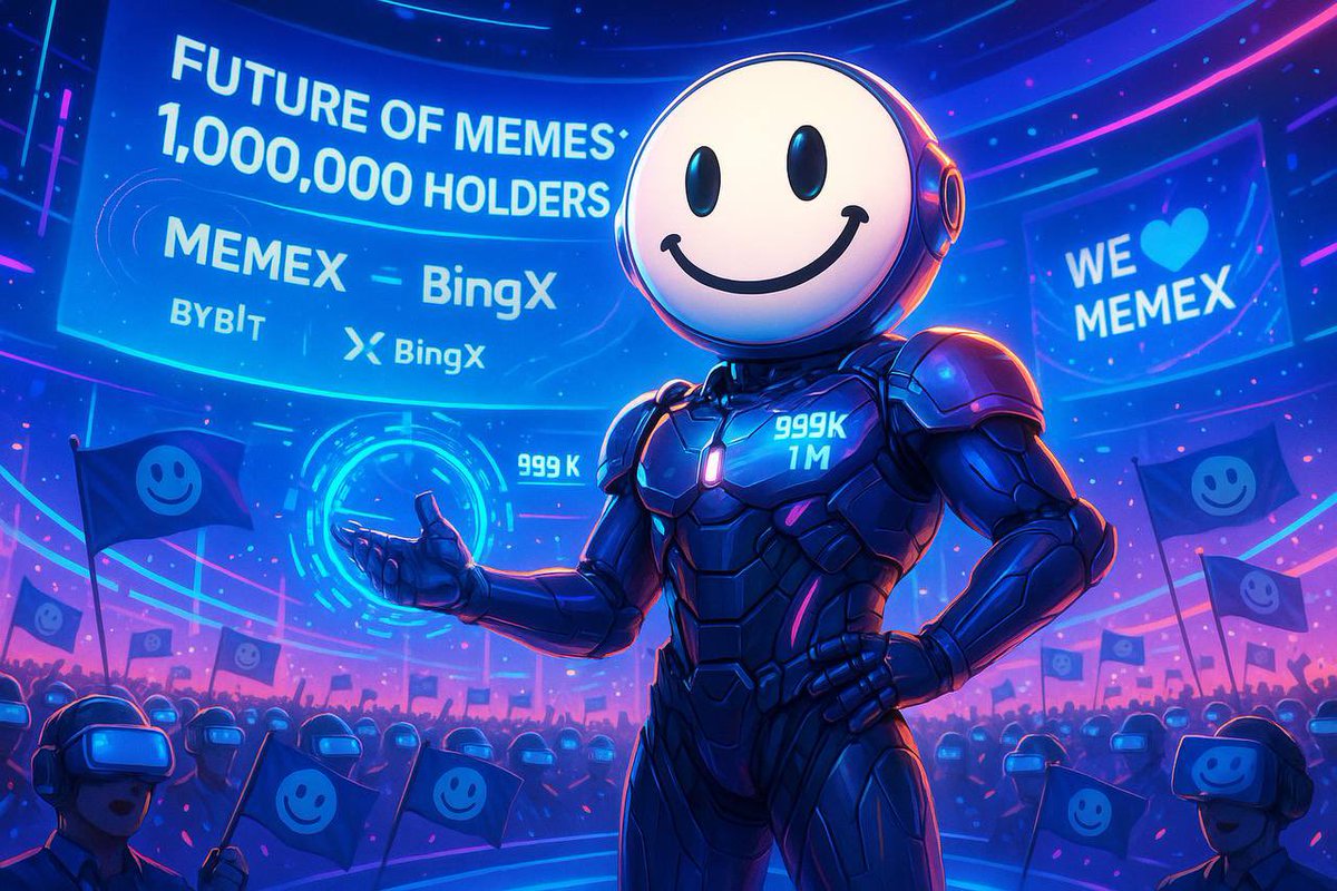hey #crypto #WeLoveMemeX #MemeX step by step to the top no one can stop us target 1 million holders 💪💪🚀🚀

🚨🚨🚨🚨🚨🚨🚨🚨🚨🚨🚨🚨🚨