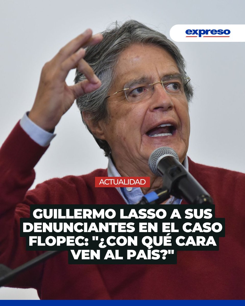 El expresidente Guillermo Lasso reaccionó al archivo de la investigación en su contra por presunto peculado y delincuencia organizada en el llamado caso Flopec.

Esto dijo: bit.ly/3Zen5nh