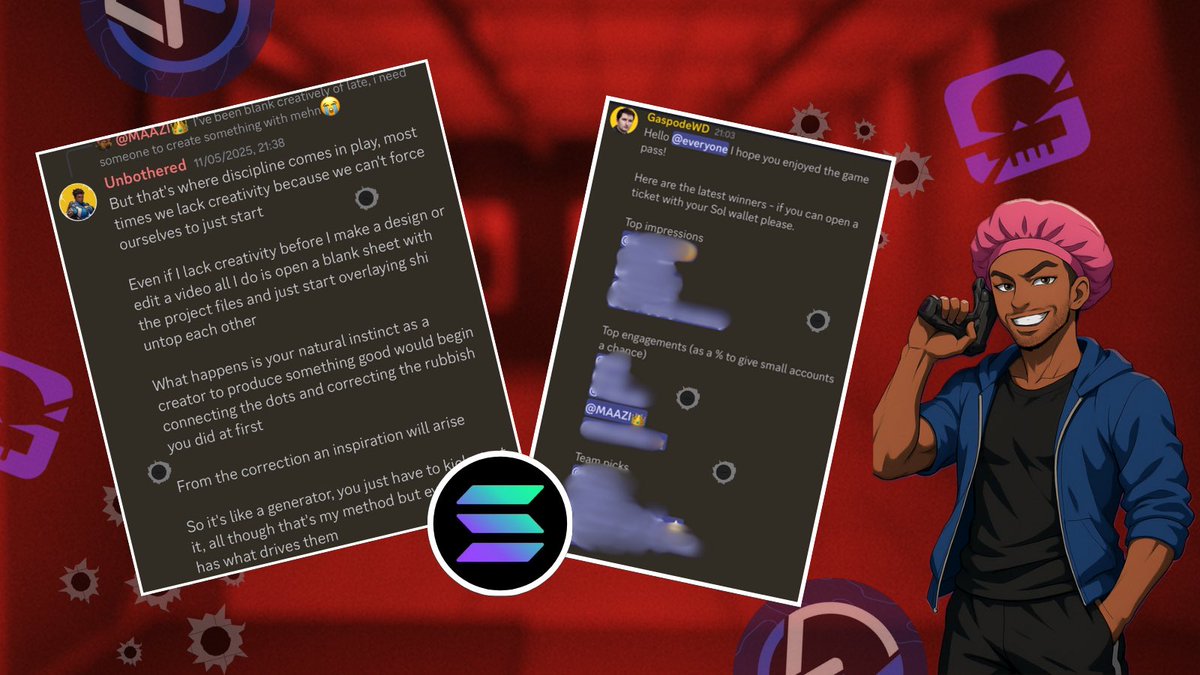 JJC OF WEB3🥥 (@una_jjc) on Twitter photo Day 18 of becoming a web3 gaming pillar🙂↔️
So yesterday I won the Solana Accelerators bounty😭
Mehn I’m so happy fr. Thank you <a href="/unbothered9000/">Unbothered ✨</a> he encouraged me to make the video❤️
Thank you <a href="/solana/">Solana</a> <a href="/GaspodeWD/">GaspodeWD 🎮🎙️📽️</a> .
Only up from here📍 Day 18 of becoming a web3 gaming pillar🙂↔️
So yesterday I won the Solana Accelerators bounty😭
Mehn I’m so happy fr. Thank you <a href="/unbothered9000/">Unbothered ✨</a> he encouraged me to make the video❤️
Thank you <a href="/solana/">Solana</a> <a href="/GaspodeWD/">GaspodeWD 🎮🎙️📽️</a> .
Only up from here📍