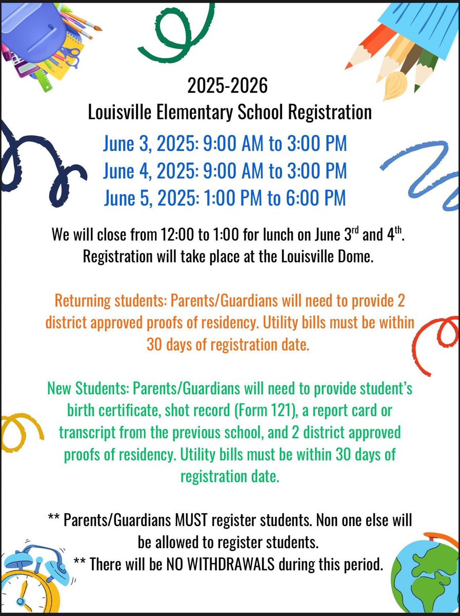 Registration Information!!!