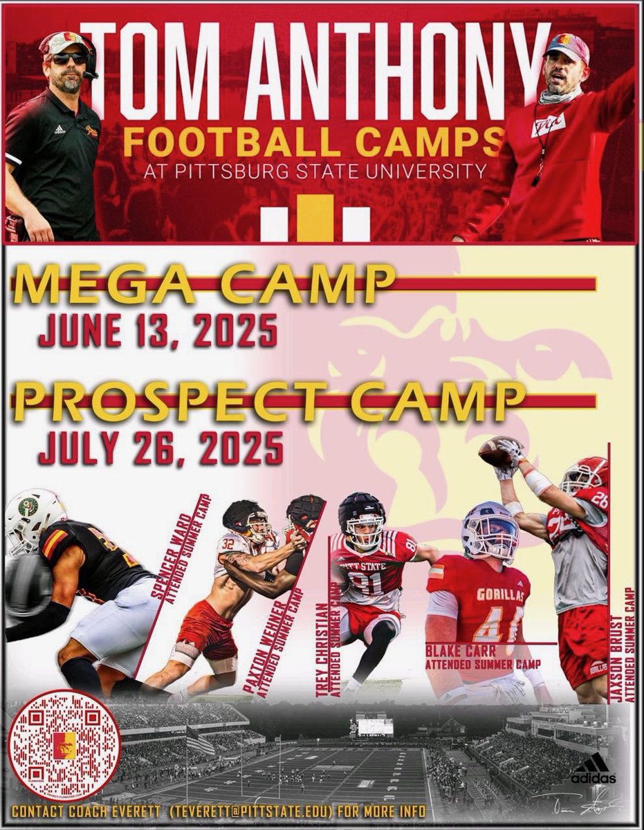 Dontae Bronson Jr. (@donbronsonjr) on Twitter photo Thank you <a href="/Gregg_Hollins/">Coach Gregg Hollins</a> and <a href="/GorillasFB/">Pitt State Football</a> for the mega and prospect camp this summer! <a href="/PHTrojansFB/">Park Hill Trojans Football</a> <a href="/CoachAndySims/">Coach Sims</a> <a href="/DontaeBronsonSr/">Dontae Bronson</a>🕊️ Thank you <a href="/Gregg_Hollins/">Coach Gregg Hollins</a> and <a href="/GorillasFB/">Pitt State Football</a> for the mega and prospect camp this summer! <a href="/PHTrojansFB/">Park Hill Trojans Football</a> <a href="/CoachAndySims/">Coach Sims</a> <a href="/DontaeBronsonSr/">Dontae Bronson</a>🕊️