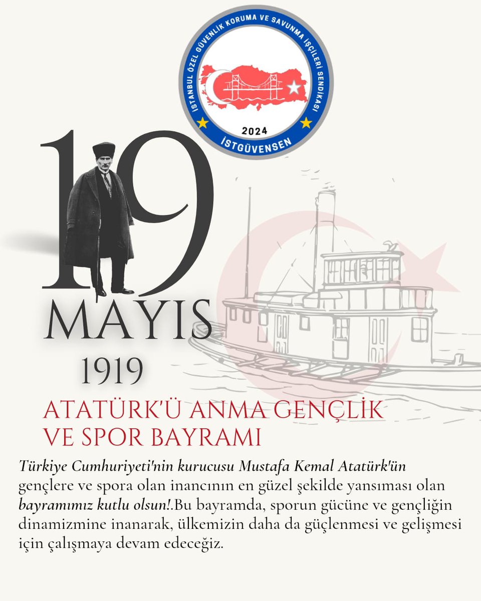 106 yıl önce atılan o ilk adım, bugün hala yolumuzu aydınlatıyor. 🇹🇷
19 Mayıs Atatürk’ü Anma, Gençlik ve Spor Bayramı kutlu olsun!

#19mayıs #19mayısatatürküanmagençlikvesporbayramı #Atatürk #spor #gençlikvesporbayramı #19mayıs1919 #GENÇFEST #cumartesi #çokjollybitatil