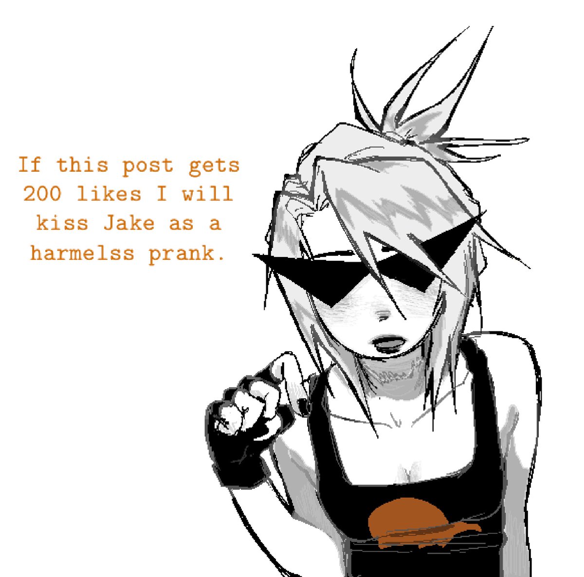 gloviiz's tweet image. If this post gets 200 likes i will kiss jake as a harmless prank.
#homestuck