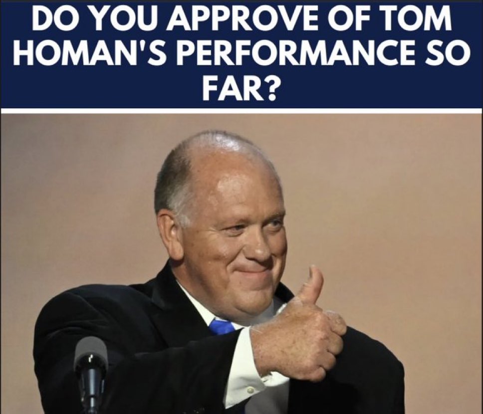 Proud Elephant 🇺🇸🦅 (@proudelephantus) on Twitter photo How would you rate Border Czar Tom Homan’s job performance so far? How would you rate Border Czar Tom Homan’s job performance so far?