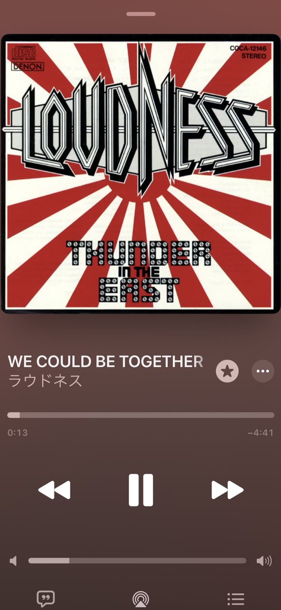 710Gozi's tweet photo. 今朝の一曲
#LOUDNESS
#WECOULDBETOGETHER
1985年米国🇺🇸アトランティック・レコードからリリースされた5thアルバム
『THUNDER IN THE EAST』より https://t.co/0AJvQkVgCd