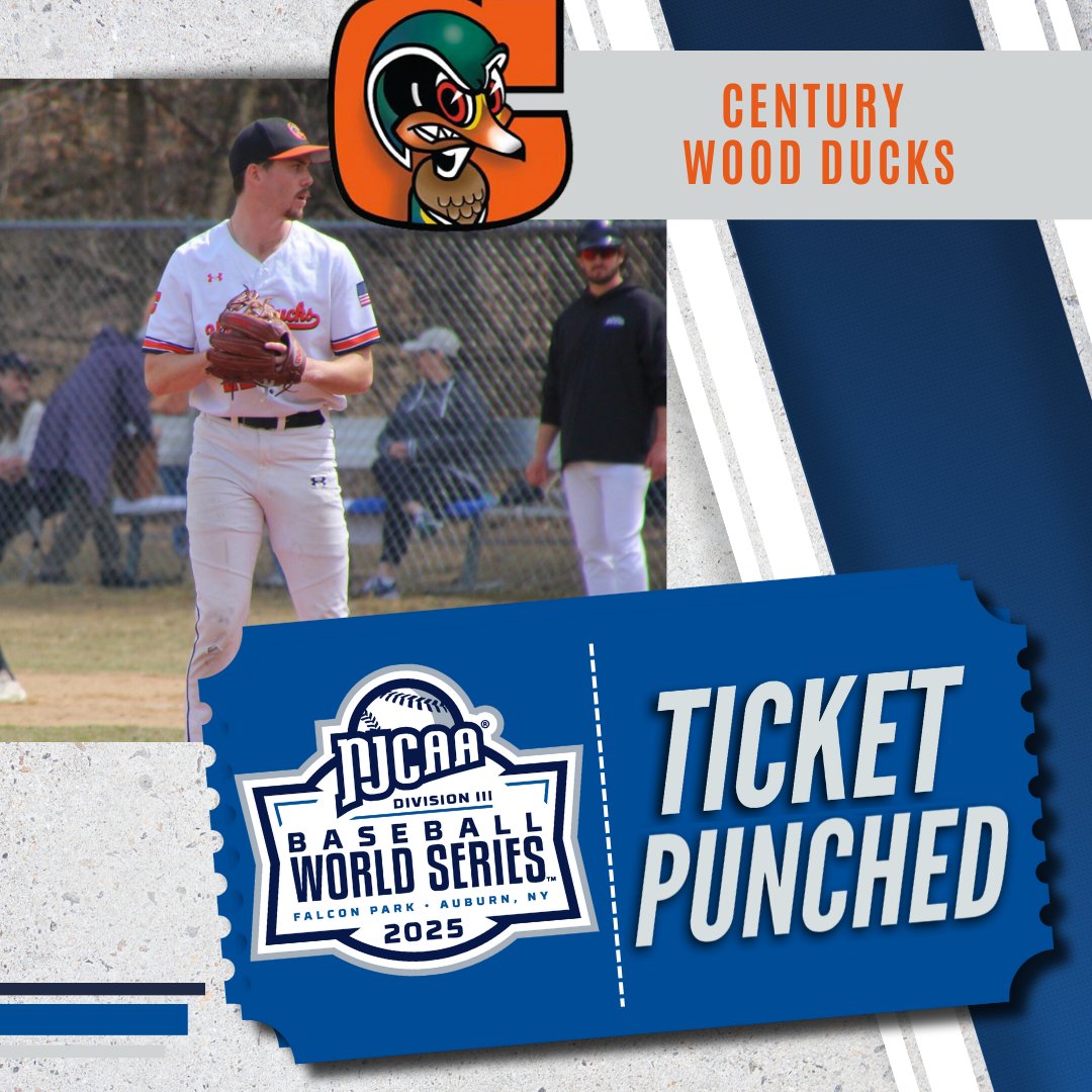 🎟️👊The final ticket has been punched!

Century wins the North Plains District to earn a spot in the 2025 #NJCAABaseball DIII World Series!

njcaa.org/sports/bsb/202…