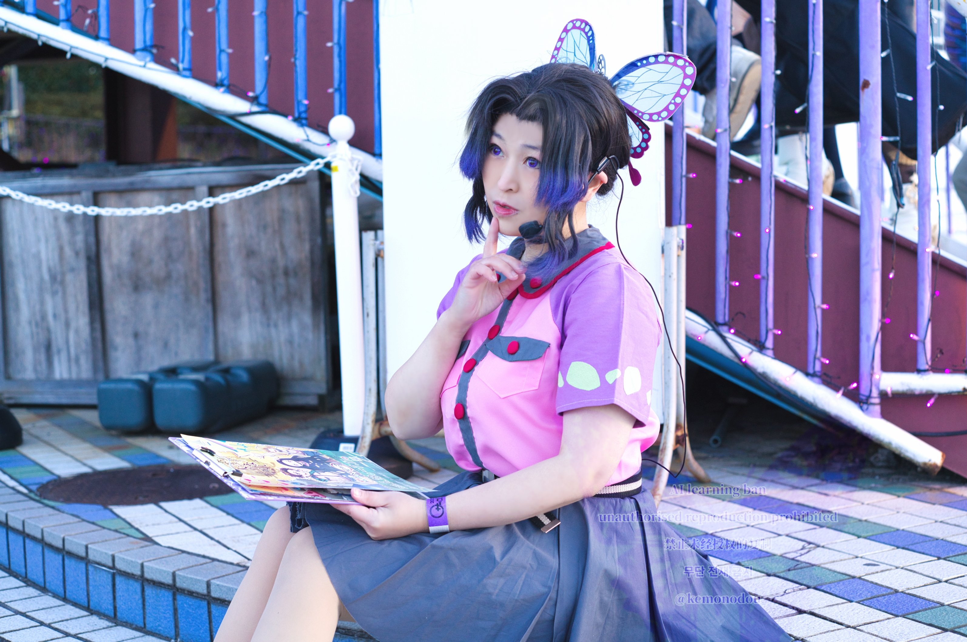 衝撃特価 ゆーき@5/24or25🌹6/1.🦋7/6.Ua!🦋胡蝶しのぶさんのコラボ衣装 衣装一式