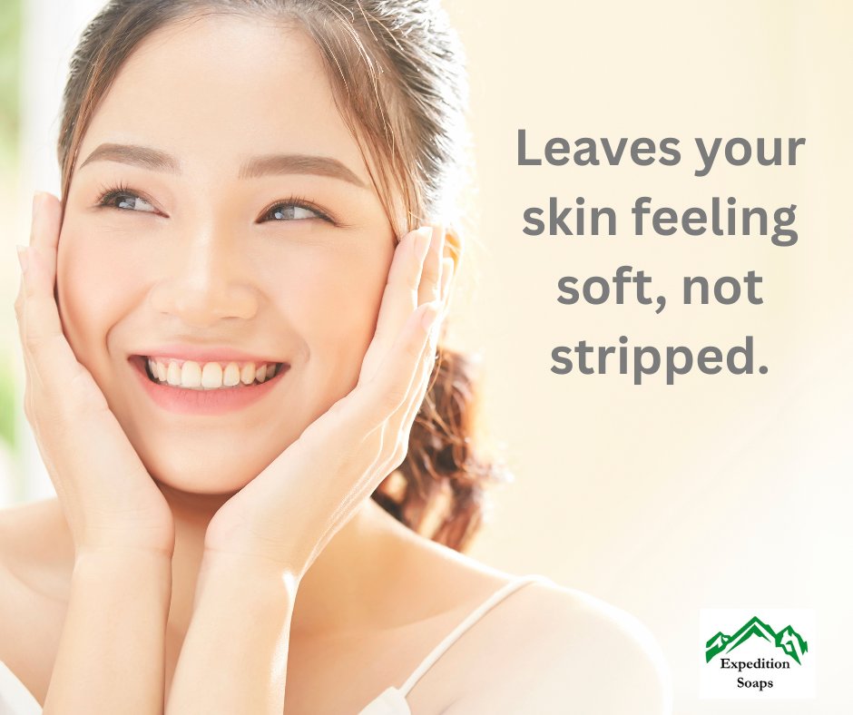 🚫 Squeaky ≠ Healthy Skin If your soap leaves you tight &amp; squeaky, it’s stripping your natural oils—bad news for your skin barrier! 😬

✅ Expedition Soaps = gentle, nourishing, squeak-free care.

💧 Drop a 💚 if you love all-natural soap!  #ExpeditionSoaps #N...