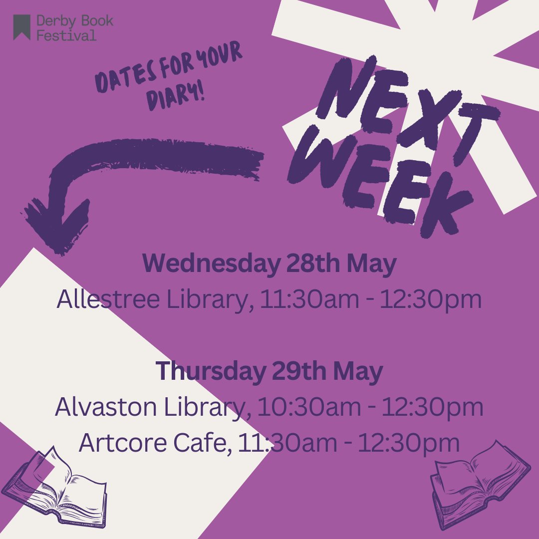 DerbyBookFest's tweet photo. This week we have #SharedReading sessions at Mickleover Library and @artcoregallery. No need to book, just pop along and see us. 

#DerbyBookFestival #derbylibraries #Bookstagram #Bookstagrammer #Community #poetrycommunity #spokenword #readingaloud https://t.co/gxgDBswkqD