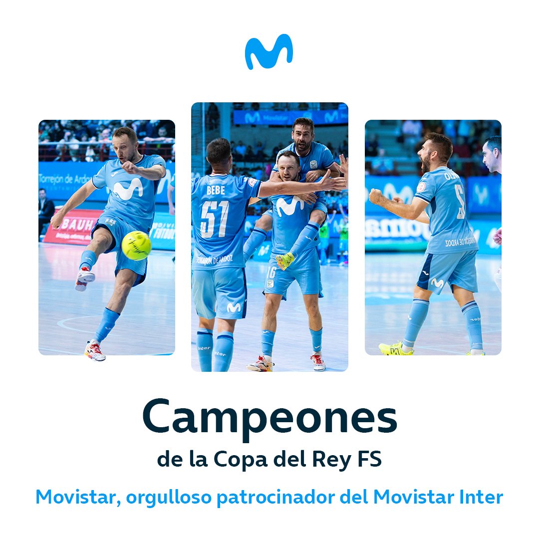 Movistar España (@movistar_es) on Twitter photo ¡Enhorabuena, <a href="/InterMovistar/">Movistar Inter FS</a>! Campeones de la #CopaDelReyFS y ejemplo de lucha, talento y trabajo en equipo. Un orgullo acompañaros en este camino.
¡A celebrar este título como se merece! ¡Enhorabuena, <a href="/InterMovistar/">Movistar Inter FS</a>! Campeones de la #CopaDelReyFS y ejemplo de lucha, talento y trabajo en equipo. Un orgullo acompañaros en este camino.
¡A celebrar este título como se merece!