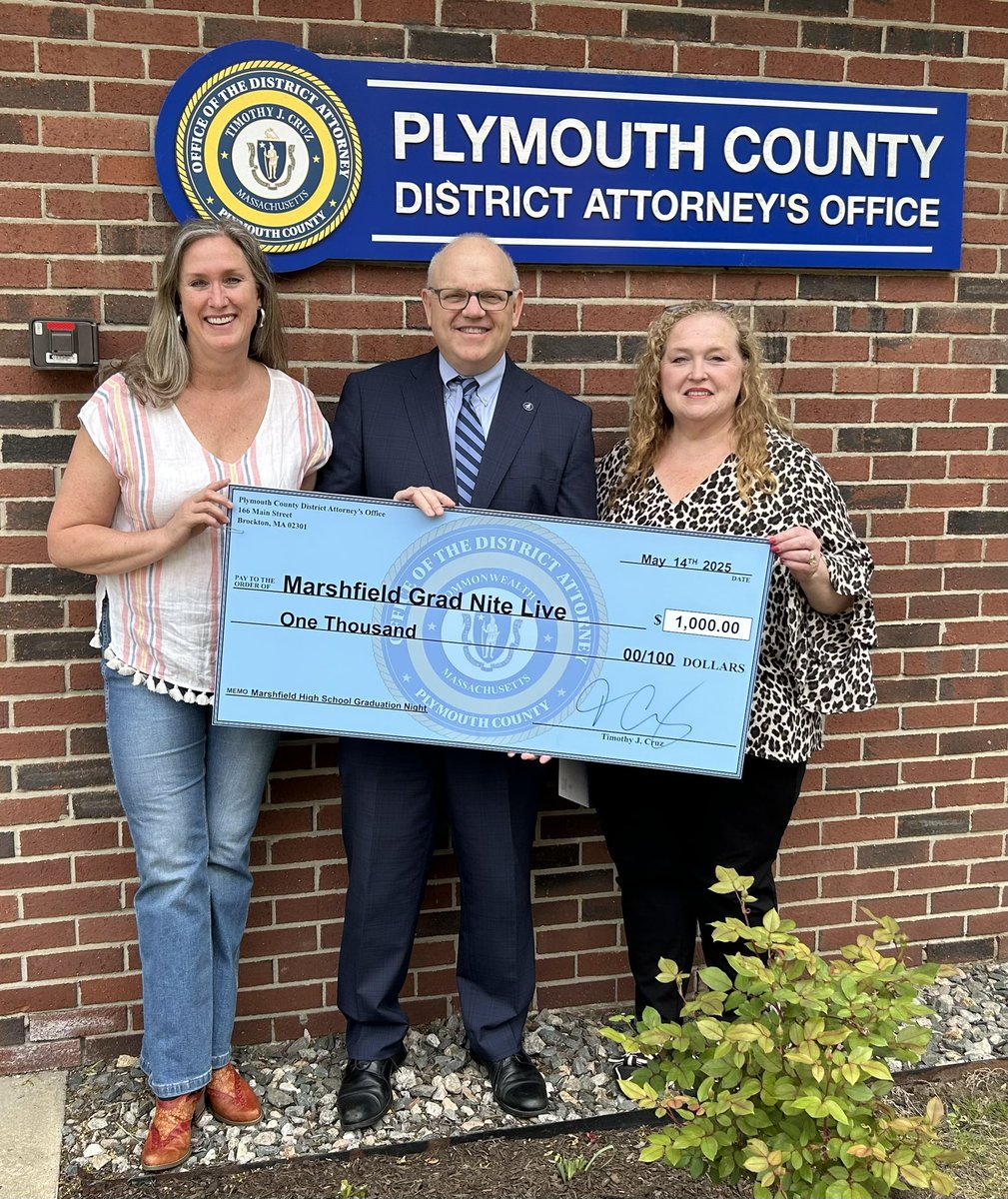 Proud to support Marshfield Grad Night Live. For more than 20 years this organization’s mission has been to offer this all-night substance free celebration for seniors. Congrats to the Class of 2025 and to organizers planning this party to keep kids safe.