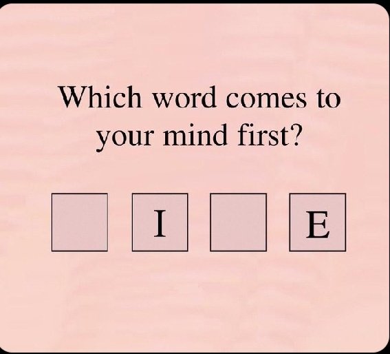 What is the first word you think of ???
