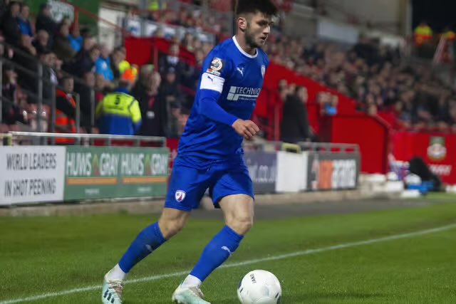 Congratulations to five former Spireites on winning promotion to the National League with Scunthorpe United: Joe Rowley, Will Evans, Ross Fitzsimons, Tyler Denton and Alfie Beestin

Rowley played 115 times for the Blues having made his debut as a teenager

#Spireites #IRON #UTI