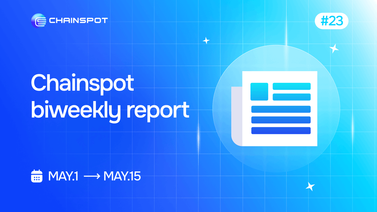 🔥 Chainspot Bi-Weekly Update (May 1-15, 2025):
Markets rebound—get ready for alt-season! 🌟
Articles on AI in crypto, meme coin creation, and smart contract deployment now available!

Swap with Chainspot—earn cashback &amp; referral rewards! 🚀

👉 Read Now: news.chainspot.io/2025/05/18/cha…