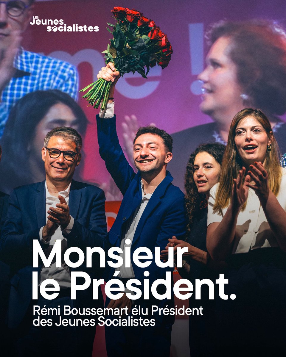 Lors du 2e #CongresJS qui s’est déroulé ce week-end à Nancy, <a href="/RemiBoussemart/">Rémi Boussemart</a> a été élu Président des Jeunes Socialistes avec 79,4% des voix ! 

Un nouveau mandat s’ouvre, après celui de <a href="/EmmaRafowicz/">Emma Rafowicz</a> marqué par la reconstruction et le renforcement de l’organisation. Merci à elle