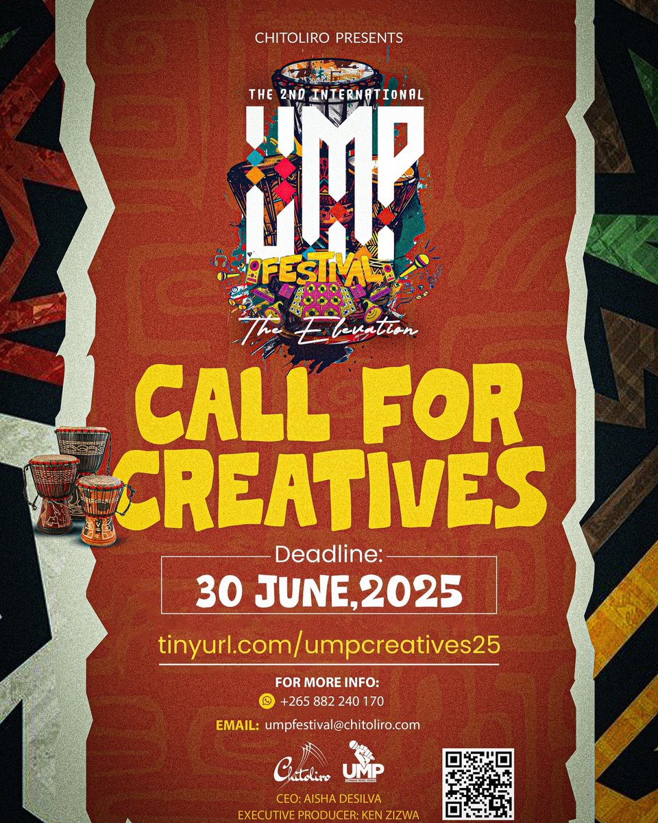 The UMP Festival 2025, themed “The Elevation,” is now accepting applications from creatives worldwide. Scheduled for October 21–27, 2025, in Cape Maclear, Malawi, this festival celebrates African urban culture through music, fashion, film, and the arts.