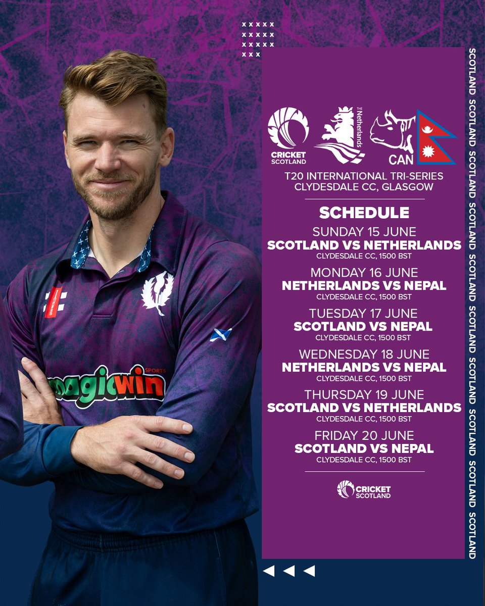 Tickets are now on sale for all of this summer's Men's Internationals 💥

🎟️ cricketscotland.ticketline.co.uk
