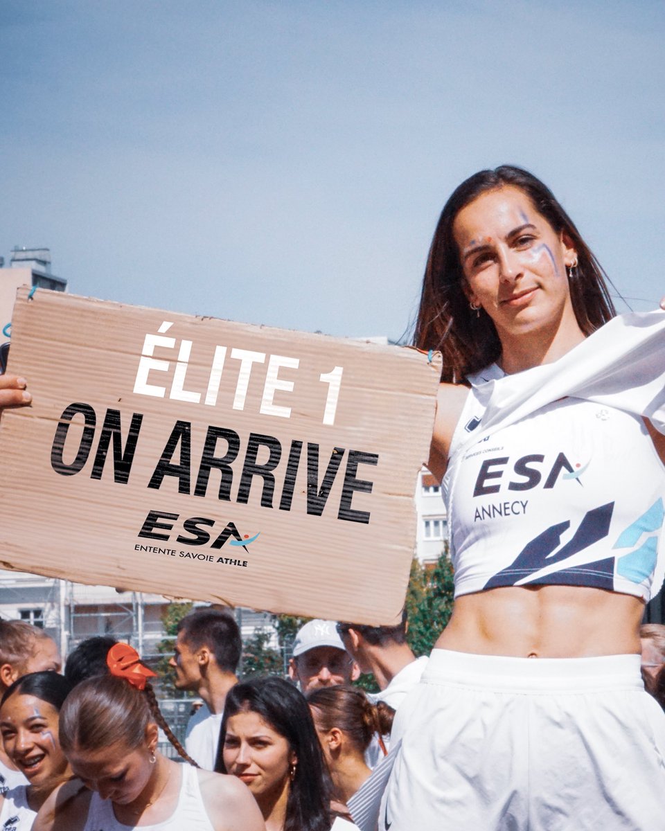 ESAthle's tweet photo. Avec 𝟔𝟔 𝟑𝟔𝟏 points, l’Entente Savoie Athlé est sacrée 𝐜𝐡𝐚𝐦𝐩𝐢𝐨𝐧𝐧𝐞 𝐝𝐞 𝐅𝐫𝐚𝐧𝐜𝐞 des clubs Élite 2 ce dimanche à Clermont 🏆

Cette victoire permet au club d’accéder à la première division et d’intégrer désormais le top 8 des meilleures équipes française 🫡 https://t.co/2yBtFR3KLe