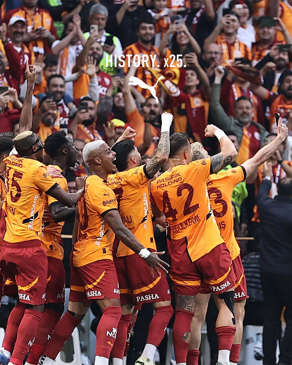 PUMA Football (@pumafootball) on Twitter photo Crest upgrade: unlocked. ⭐️⭐️⭐️⭐️⭐️
Congratulations to <a href="/GalatasaraySK/">Galatasaray SK</a> for becoming champions of Turkey for the 25th time 🏆🇹🇷
#GoWild Crest upgrade: unlocked. ⭐️⭐️⭐️⭐️⭐️
Congratulations to <a href="/GalatasaraySK/">Galatasaray SK</a> for becoming champions of Turkey for the 25th time 🏆🇹🇷
#GoWild