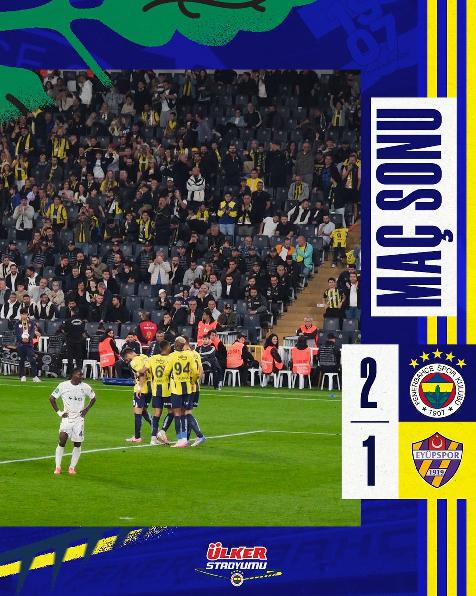 🏟️ Fenerbahçemiz sahadan 2-1’lik galibiyetle ayrılıyor.

#FBvEYP