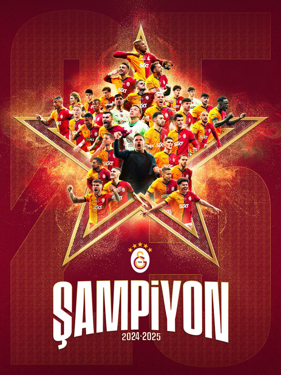 🏆 2024-2025 Trendyol Süper Lig Şampiyonu 𝐆𝐀𝐋𝐀𝐓𝐀𝐒𝐀𝐑𝐀𝐘 Futbol Kulübünü tebrik ediyorum. 💛❤️

#ŞampiyonGalatasaray
#5YıldızlıŞampiyon