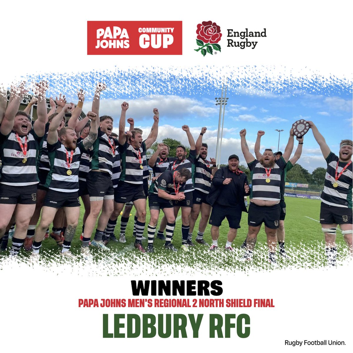 🏆Congratulations to the winners of the 2025 Papa Johns Men's Regional 2 North Shield - Ledbury RFC! 

👏A huge well done to everyone involved at <a href="/LedburyRFC/">Ledbury Rugby Club</a>! 

#PapaJohnsCommunityCup