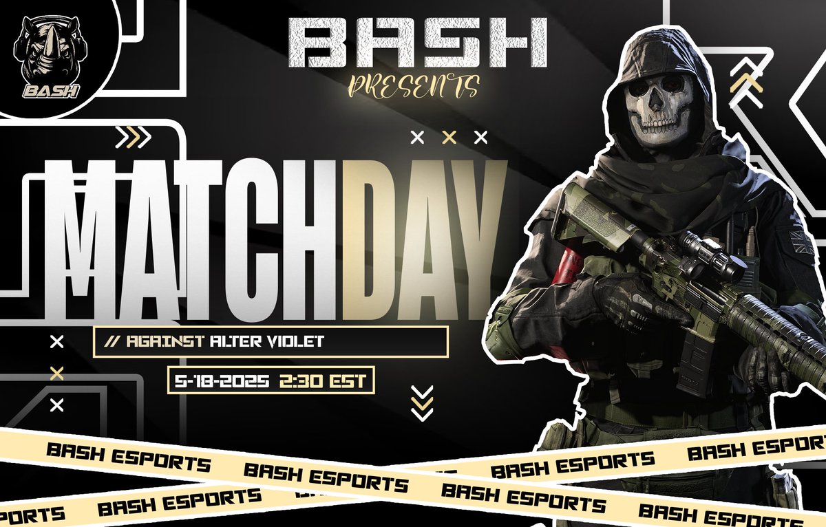 Bash Esports (@bashesports_) on Twitter photo In the <a href="/ZGLCallofDuty/">Zoned Out Gaming League</a> Loser Round 2 Playoffs, we match up against <a href="/AlterEspGG/">Alter Esports</a> (Violet)
Make sure to show some support to the team at 2:30pm est
Good luck to their squad!
Link to Stream: twitch.tv/dephorm ( <a href="/DephormTTV/">Dephorm</a> )
Bash Esports (17th Seed) VS Alter Violet (6th In the <a href="/ZGLCallofDuty/">Zoned Out Gaming League</a> Loser Round 2 Playoffs, we match up against <a href="/AlterEspGG/">Alter Esports</a> (Violet)
Make sure to show some support to the team at 2:30pm est
Good luck to their squad!
Link to Stream: twitch.tv/dephorm ( <a href="/DephormTTV/">Dephorm</a> )
Bash Esports (17th Seed) VS Alter Violet (6th