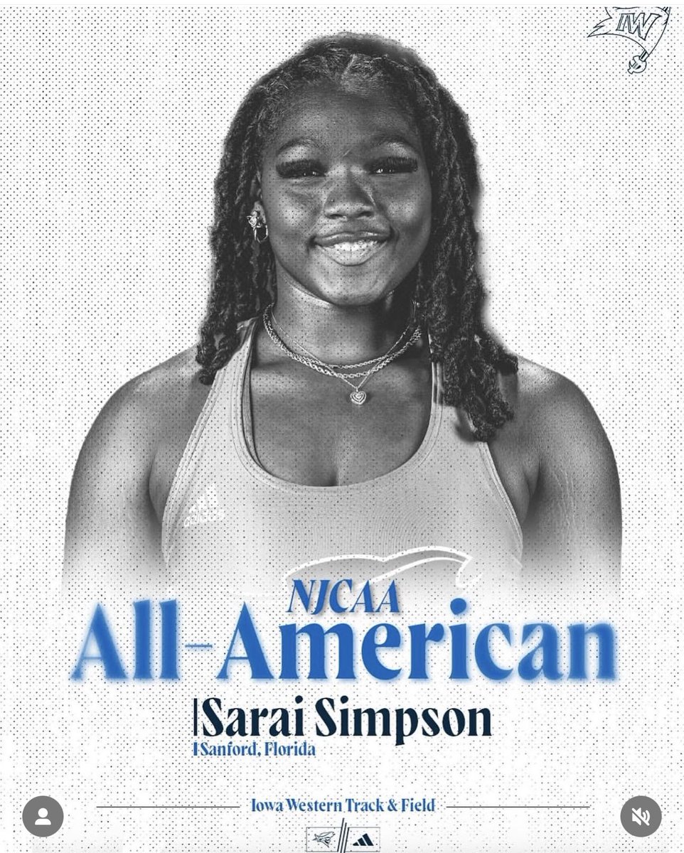 Sarai Simpson (@saraisimpson05) on Twitter photo 3X National Champion
4X All American
School Shot Put Record holder Indoors/Outdoors
Deans List
Juco Graduate 🎓
Full Ride to University of South Florida 🐂
Thx to all my coaches at <a href="/ReiverCC_TF/">IWCC Reiver CC/TF</a> and teammates for pushing me, the experiences and time there made me who I am. 🫶🏾 3X National Champion
4X All American
School Shot Put Record holder Indoors/Outdoors
Deans List
Juco Graduate 🎓
Full Ride to University of South Florida 🐂
Thx to all my coaches at <a href="/ReiverCC_TF/">IWCC Reiver CC/TF</a> and teammates for pushing me, the experiences and time there made me who I am. 🫶🏾