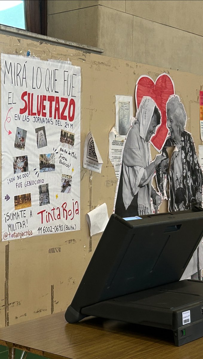Vergüenza!!!  Así es la mesa para votar en el Colegio Nacional Buenos Aires