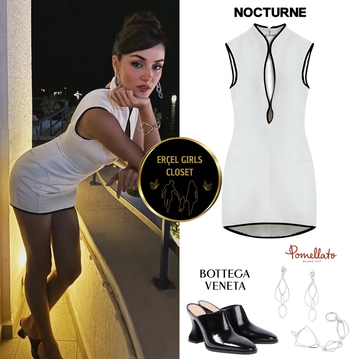 ErcelGirlCloset's tweet photo. ∎ @HandeErcel at the Festival De Cannes 2025🤍
(16-05-2025)

❥ Jewelry: Pomellato

❥ Japon Kesim Mini Elbise: @nocturnestyle 
10.999,00 TL

❥ Bottega Veneta 100mm Cha-Cha Vinyl-Heeled Mules: Bottega Veneta 
900,00€

Styling: İnan Kirdemir

#HandeErçel ʚĭɞ #ErçelGirlsCloset https://t.co/wQx4Ky4T2Y
