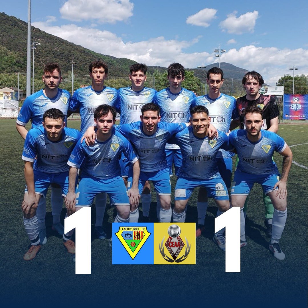 La Seu d'Urgell F.C. (@fclaseu) on Twitter photo JORNADA 30 ⚽🏆
 La Seu FC 1️⃣ - 1️⃣ @ceathletic 
Empat en l’últim partit de la temporada on tot i tancar el rival al seu camp durant tota la 2a meitat, només vam aconseguir igualar-lo.
Gols: Tomàs 
.
#LaSeu #laseufc #goblues #somhiblaus  #temporada2024-25 JORNADA 30 ⚽🏆
 La Seu FC 1️⃣ - 1️⃣ @ceathletic 
Empat en l’últim partit de la temporada on tot i tancar el rival al seu camp durant tota la 2a meitat, només vam aconseguir igualar-lo.
Gols: Tomàs 
.
#LaSeu #laseufc #goblues #somhiblaus  #temporada2024-25