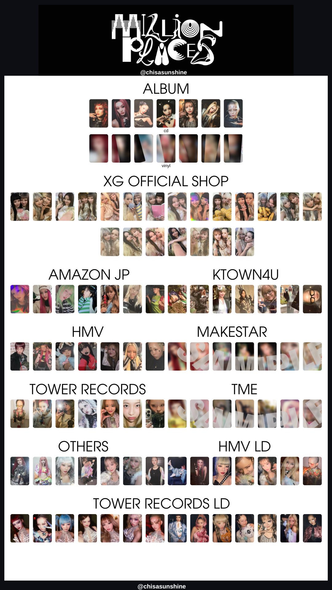 XG チサ トレカ / MAKESTAR 店舗特典トレカ XG CHISA チサ MILLION