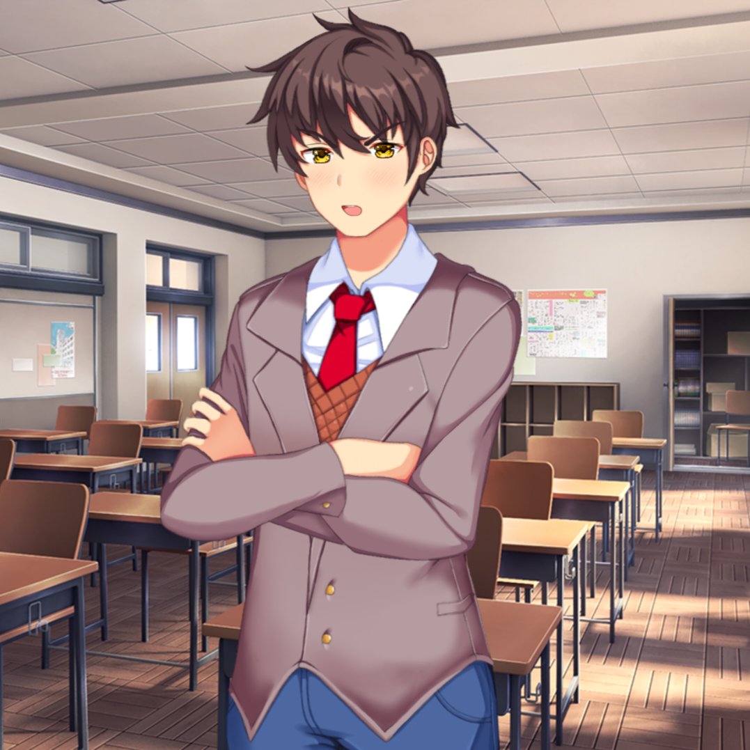 “Crocodile tears isn't going to work. Stop scaring the members. You already scared Monika with your poem about teddy... Why would Tomoko even play that game?
Why would she adopt you?
You killed innocent playe—”