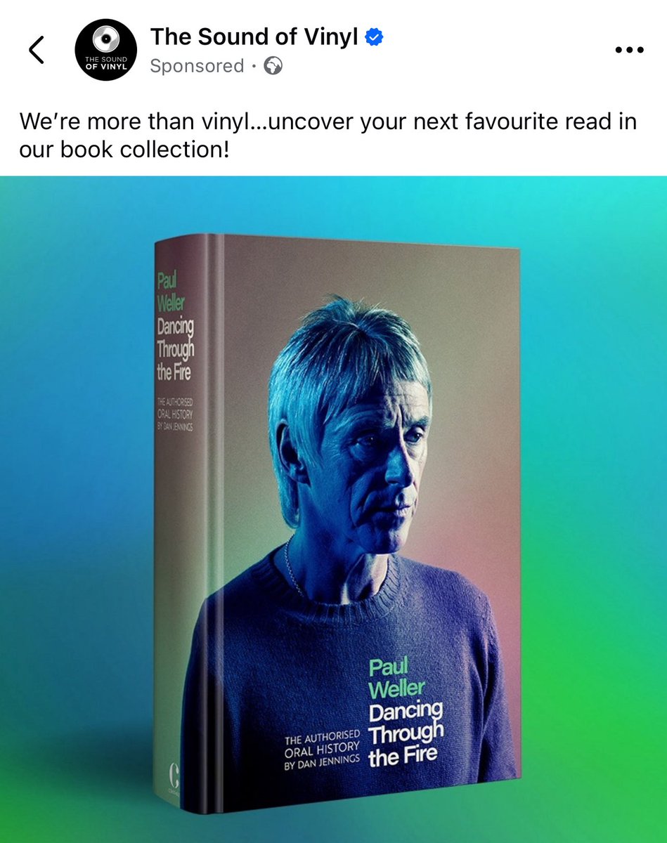 WellerFanPod's tweet photo. Thanks @TheSoundofVinyl
#DancingThroughTheFire #PaulWeller https://t.co/WKwLXaGjJf