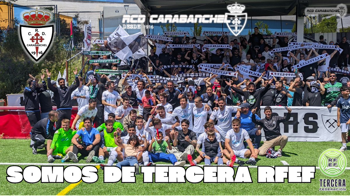 rcdcarabanchel's tweet photo. 🚨 𝐒𝐎𝐌𝐎𝐒 𝐃𝐄 𝐓𝐄𝐑𝐂𝐄𝐑𝐀 𝐑𝐅𝐄𝐅 🤍🖤

Hemos tenido que esperar 1 semana tras el final de temporada pero ya es oficial🙌🙌

El Real Madrid C ha ganado su eliminatoria de playout ante el Villanovense, por lo que no desciende y se elimina uno de los posibles arrastres

Por ello, 𝑪𝑬𝑹𝑻𝑰𝑭𝑰𝑪𝑨𝑴𝑶𝑺 𝑷𝑬𝑹𝑴𝑨𝑵𝑬𝑵𝑪𝑰𝑨 otra temporada más en Tercera RFEF ‼️🤩

Desde ya a planificar la nueva temporada... y pronto se vendrán noticias😏😏

𝕆ℝ𝔾𝕌𝕃𝕃𝕆𝕊𝕆𝕊 𝔻𝔼 𝔼𝕊𝕋𝔸 ℙ𝕃𝔸ℕ𝕋𝕀𝕃𝕃𝔸💪⚪️⚫️

#VamosCara
#OrgulloDeBarrio